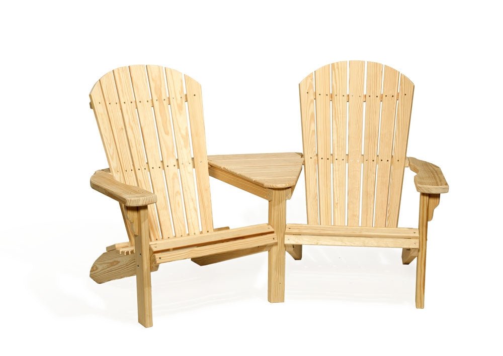 Amish Wood Fanback Settee Leisure Lawns