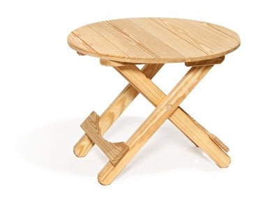 Amish Wood Folding Round Table Leisure Lawns