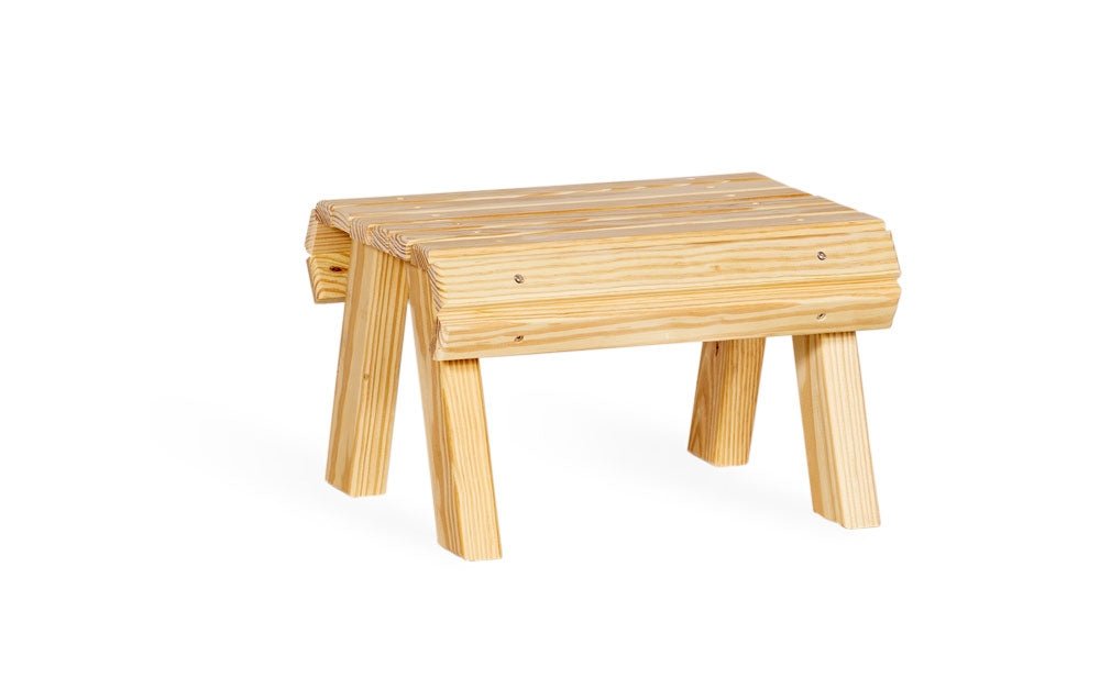 Amish Wood Footstool Leisure Lawns