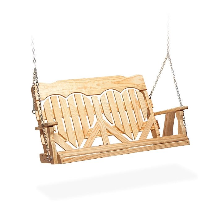 Amish Wood High Back Heart Swing Leisure Lawns