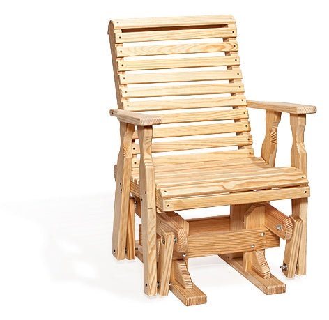 Amish Wood Rollback Single Glider Leisure Lawns