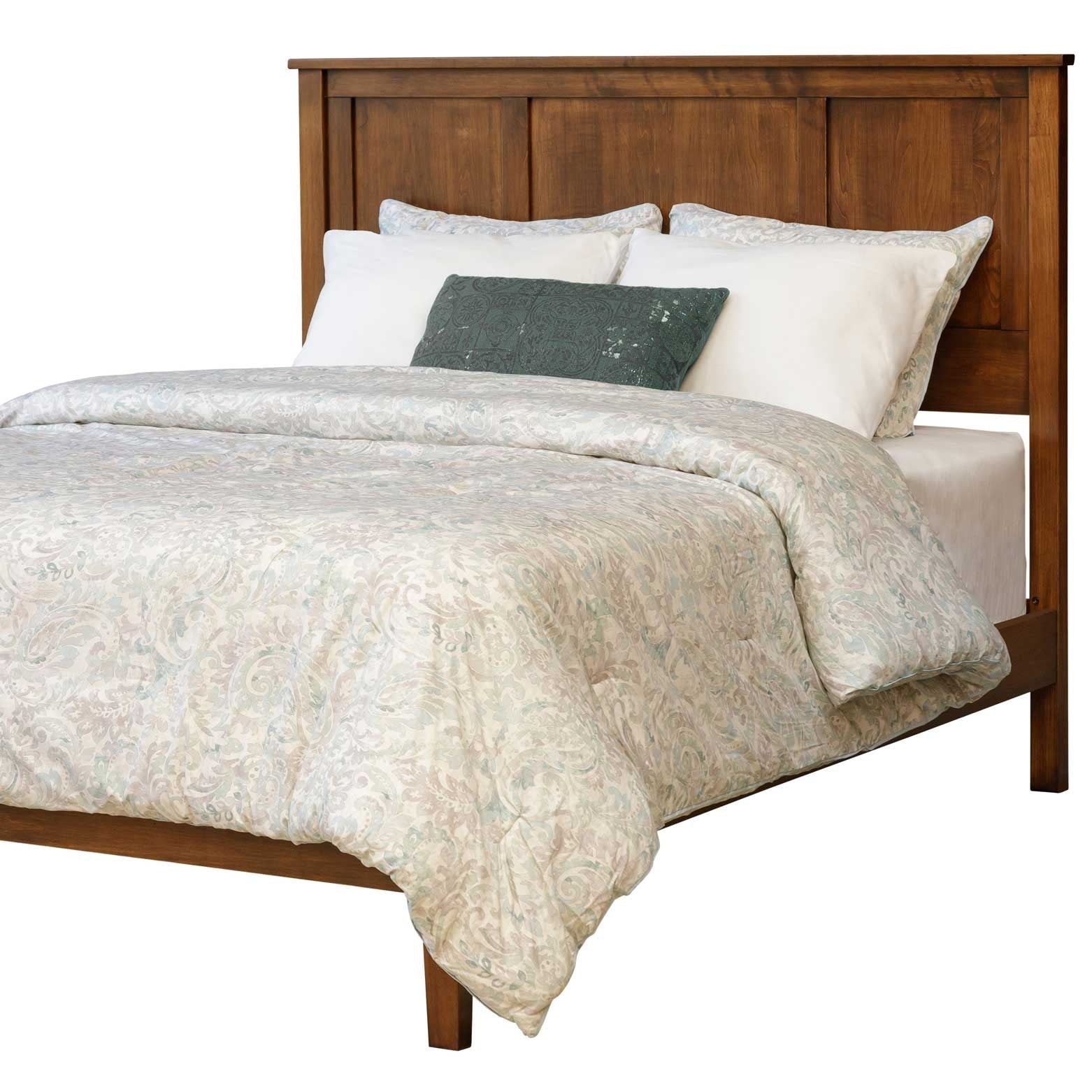 Amish Wynmoor Panel Low Footboard Bed shown in the bedroom of a craftsman bungalow home