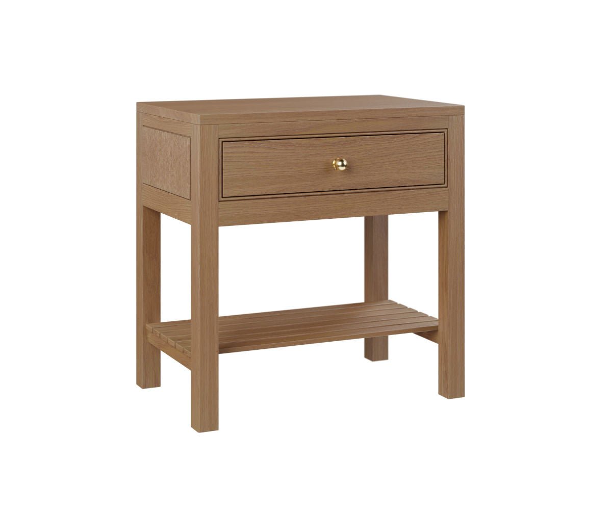 Amish Mid Century Modern Austin Open Nightstand - snyders.furniture