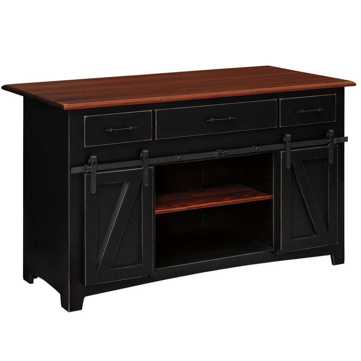 Barn Door Kitchen Island - snyders.furniture