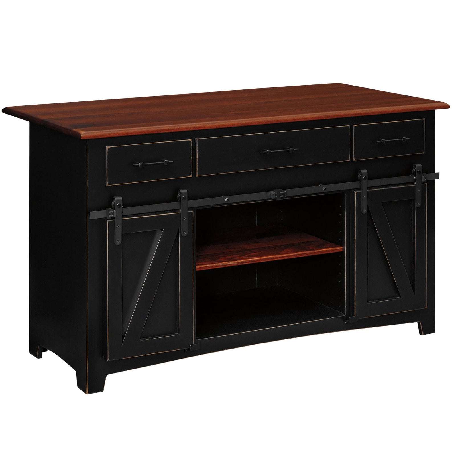 Barn Door Kitchen Island - snyders.furniture