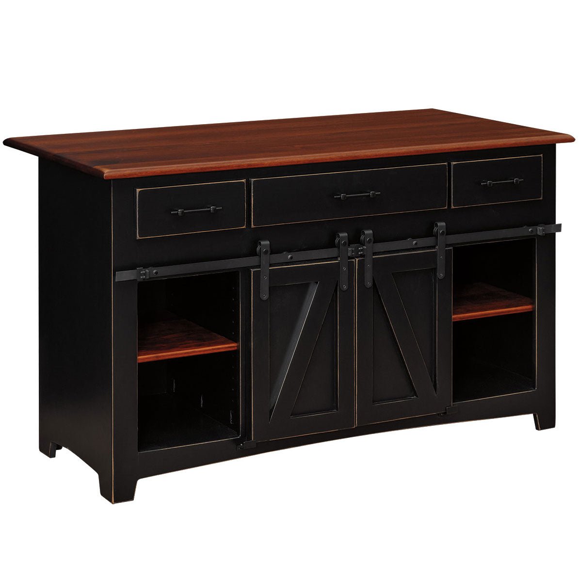 Barn Door Kitchen Island - snyders.furniture