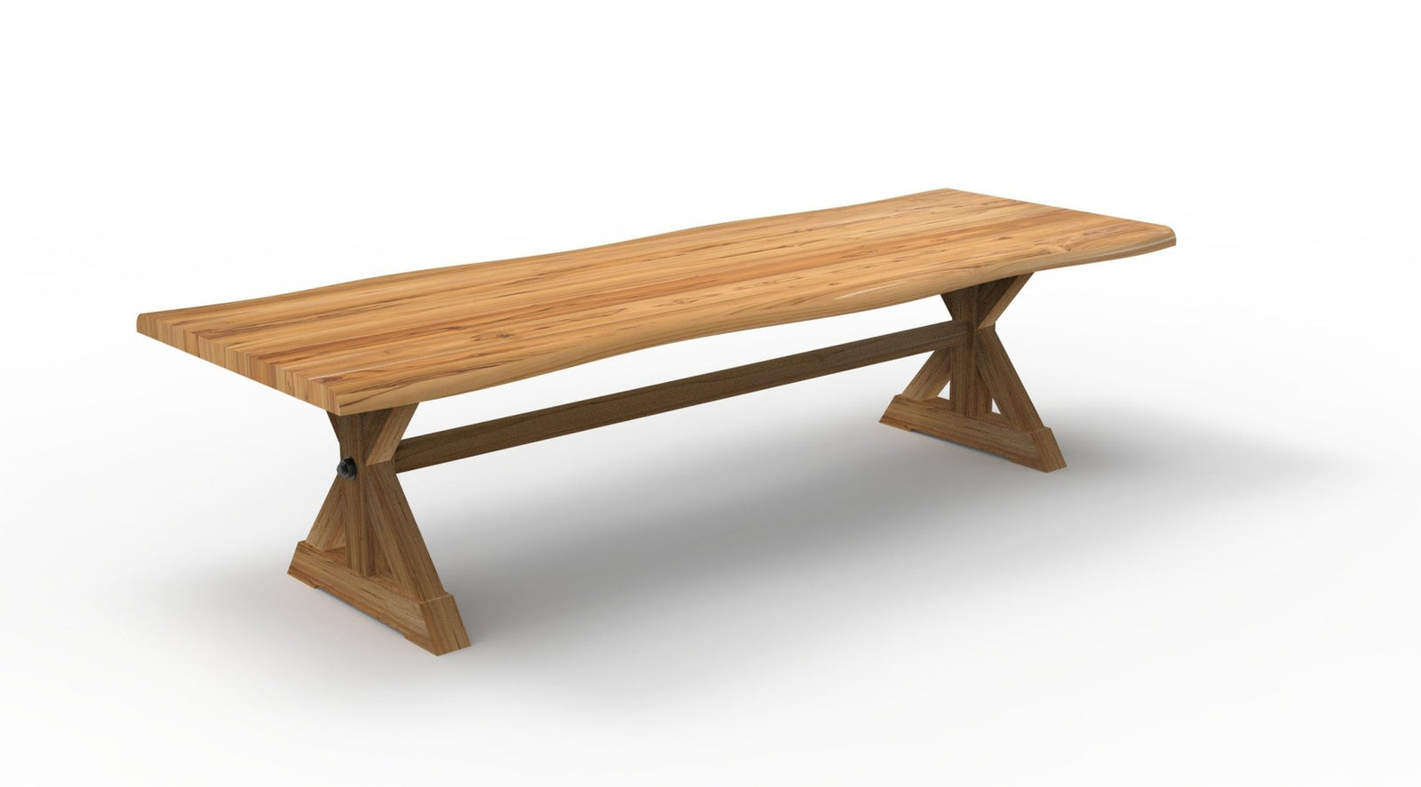 Bartholomew 120" Teak Live Edge Dining Table - Natural - snyders.furniture