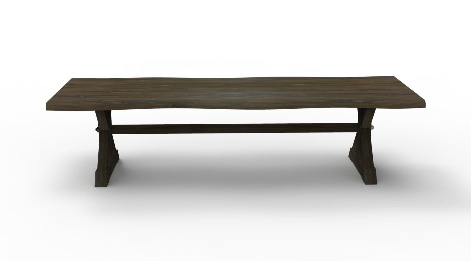 Bartholomew 120" Teak Live Edge Dining Table - Natural + Black - snyders.furniture