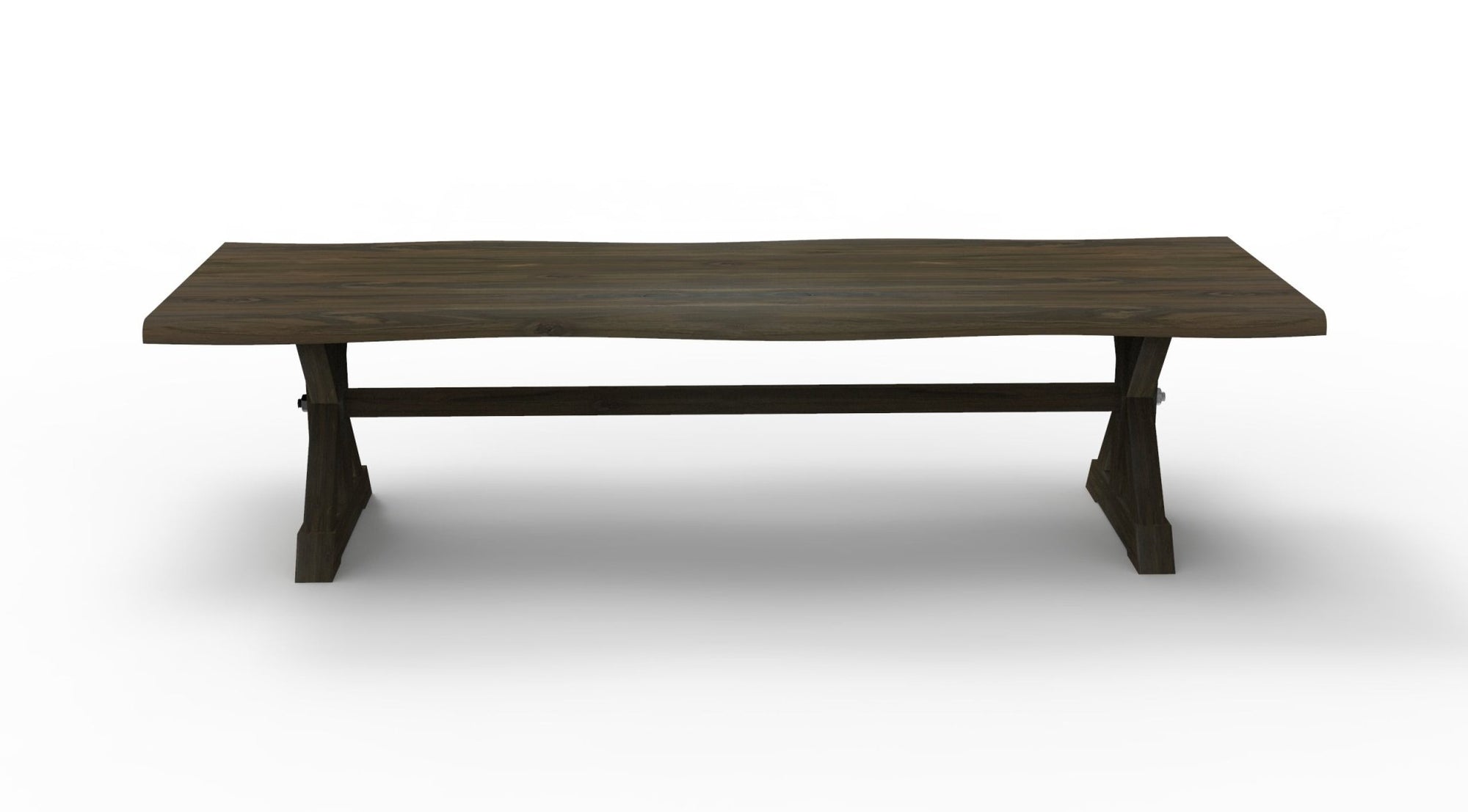 Bartholomew 120" Teak Live Edge Dining Table - Natural + Black - snyders.furniture