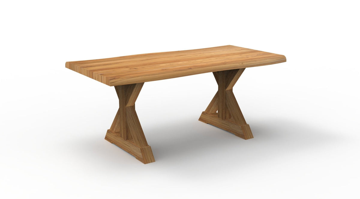 Bartholomew 72&quot; Teak Live Edge Dining Table - Natural - snyders.furniture