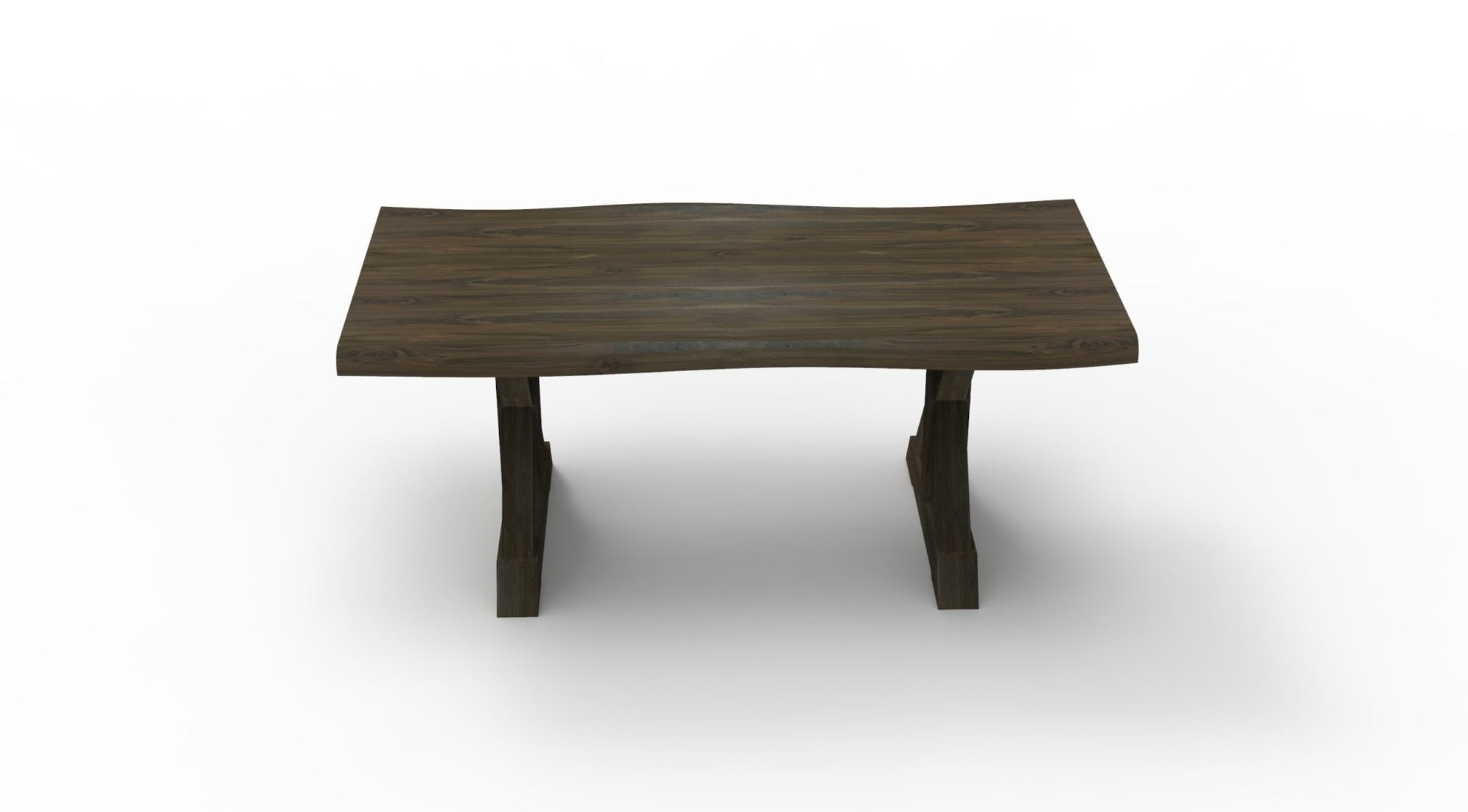 Bartholomew 72" Teak Live Edge Dining Table - Natural + Black - snyders.furniture