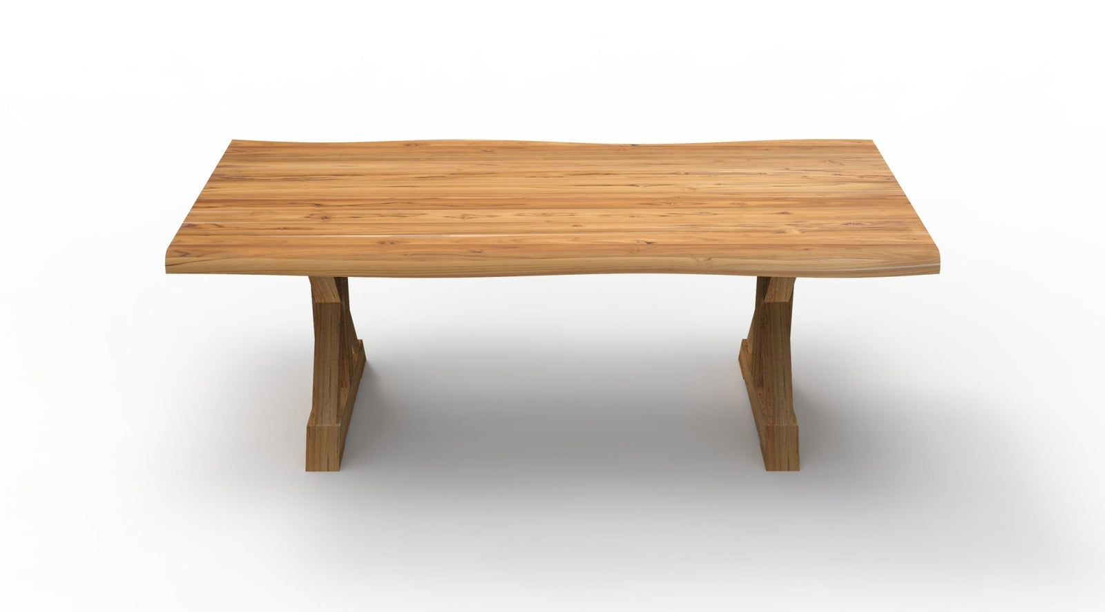 Bartholomew 84" Teak Live Edge Dining Table - Natural - snyders.furniture
