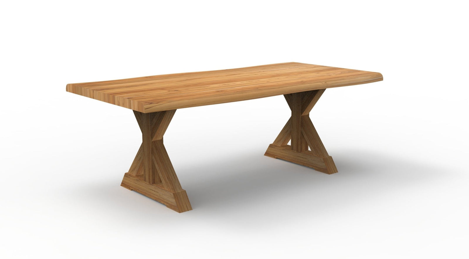 Bartholomew 84" Teak Live Edge Dining Table - Natural - snyders.furniture