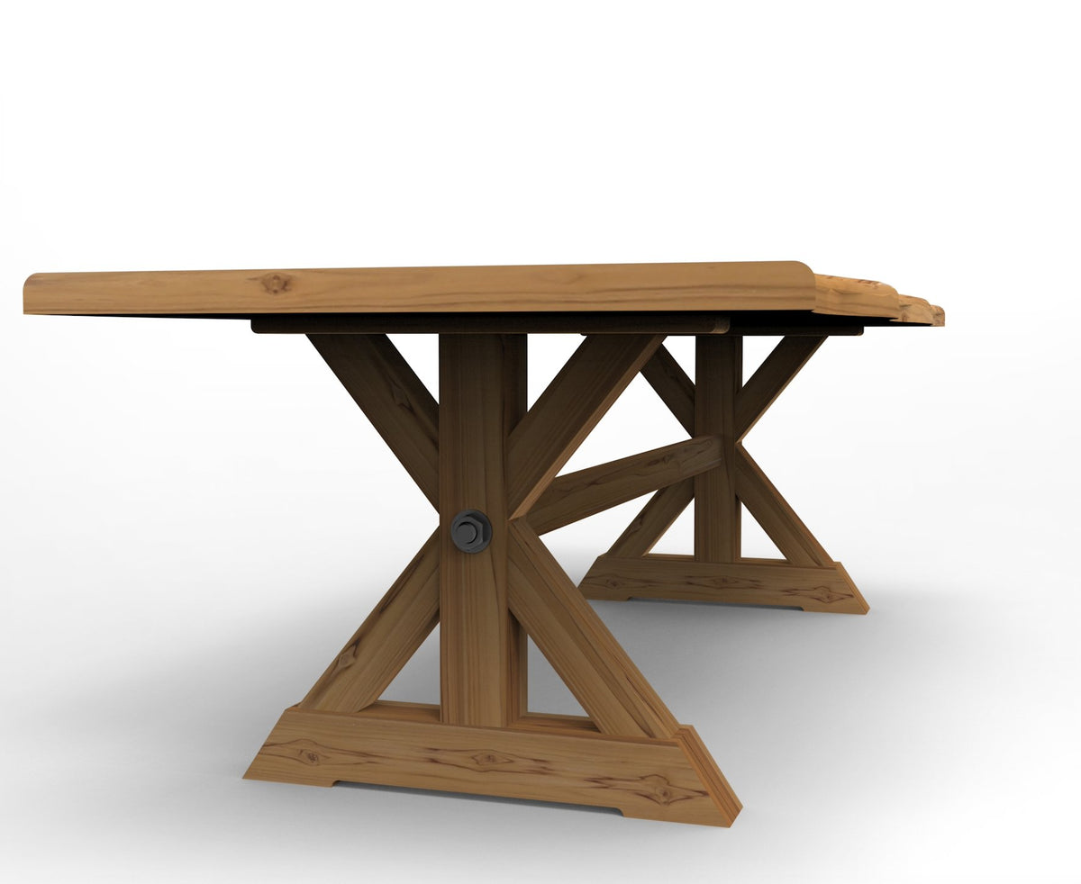 Bartholomew 96&quot; Teak Live Edge Dining Table - Natural - snyders.furniture