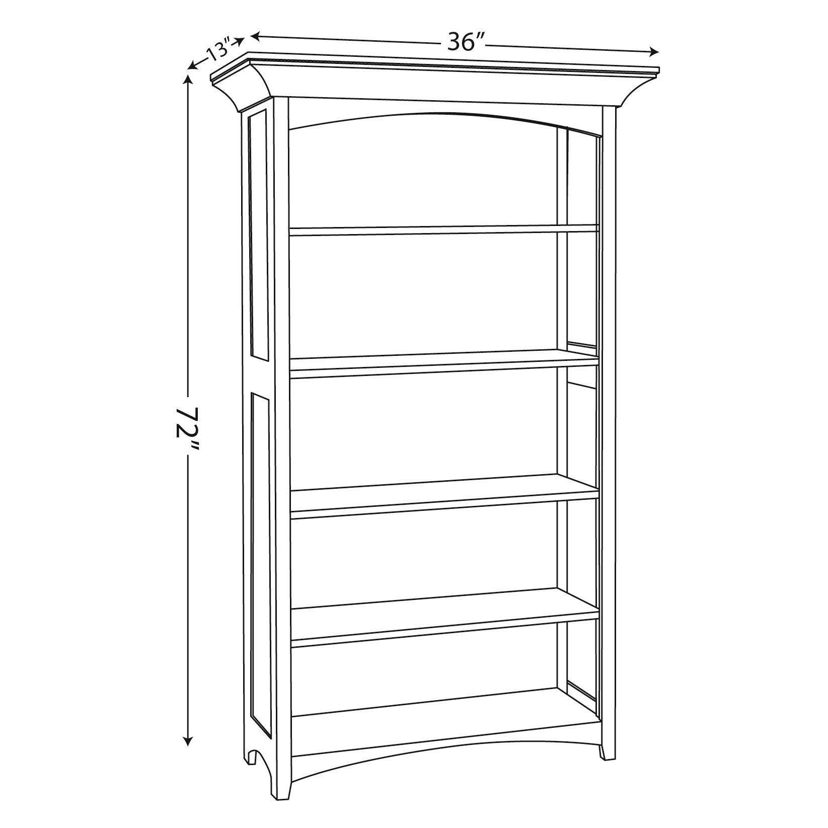 Belmont 72" Bookcase - snyders.furniture