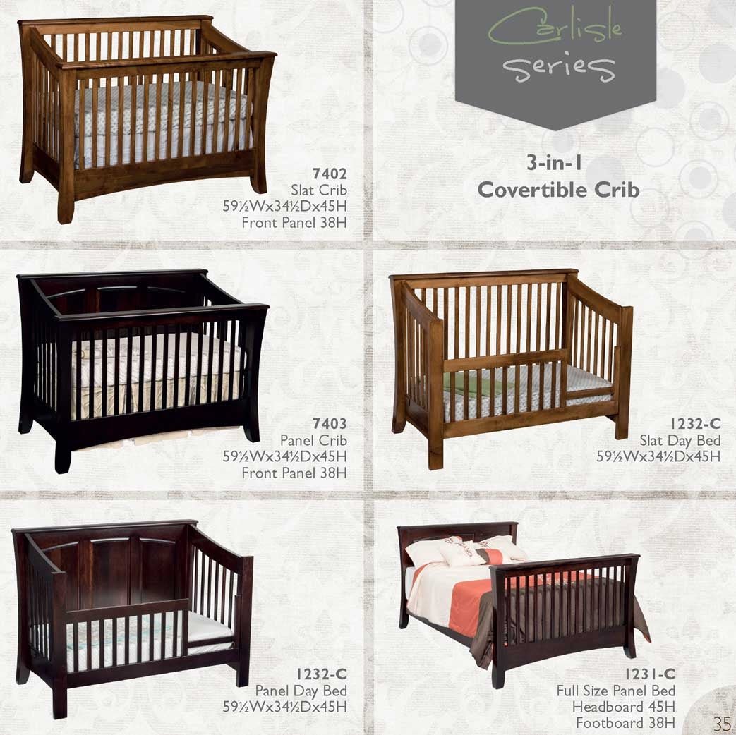 Carlisle Panel Amish in Convertible Baby Crib - Main Image
