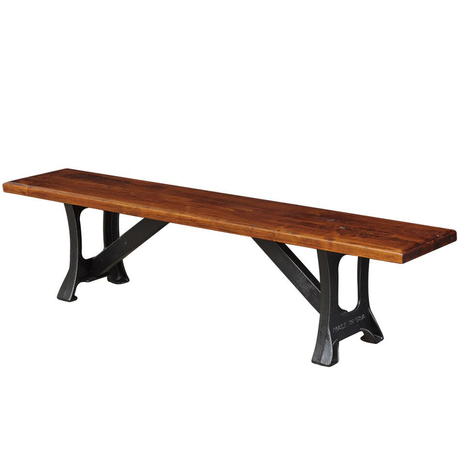 Cast Iron Base Bench - snyders.furniture