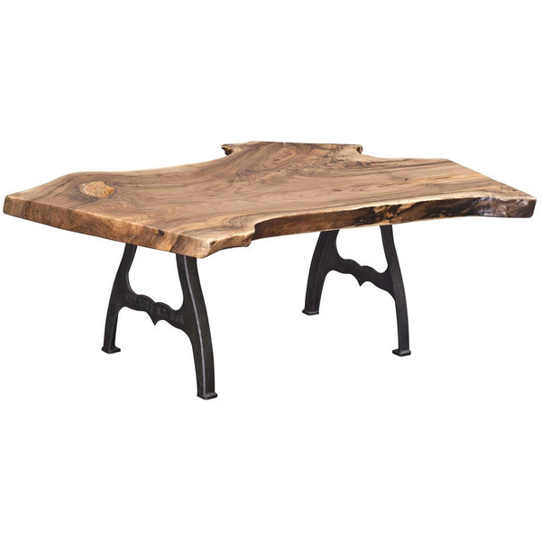 Amish Cast Iron Live Edge Rustic Coffee Table Base