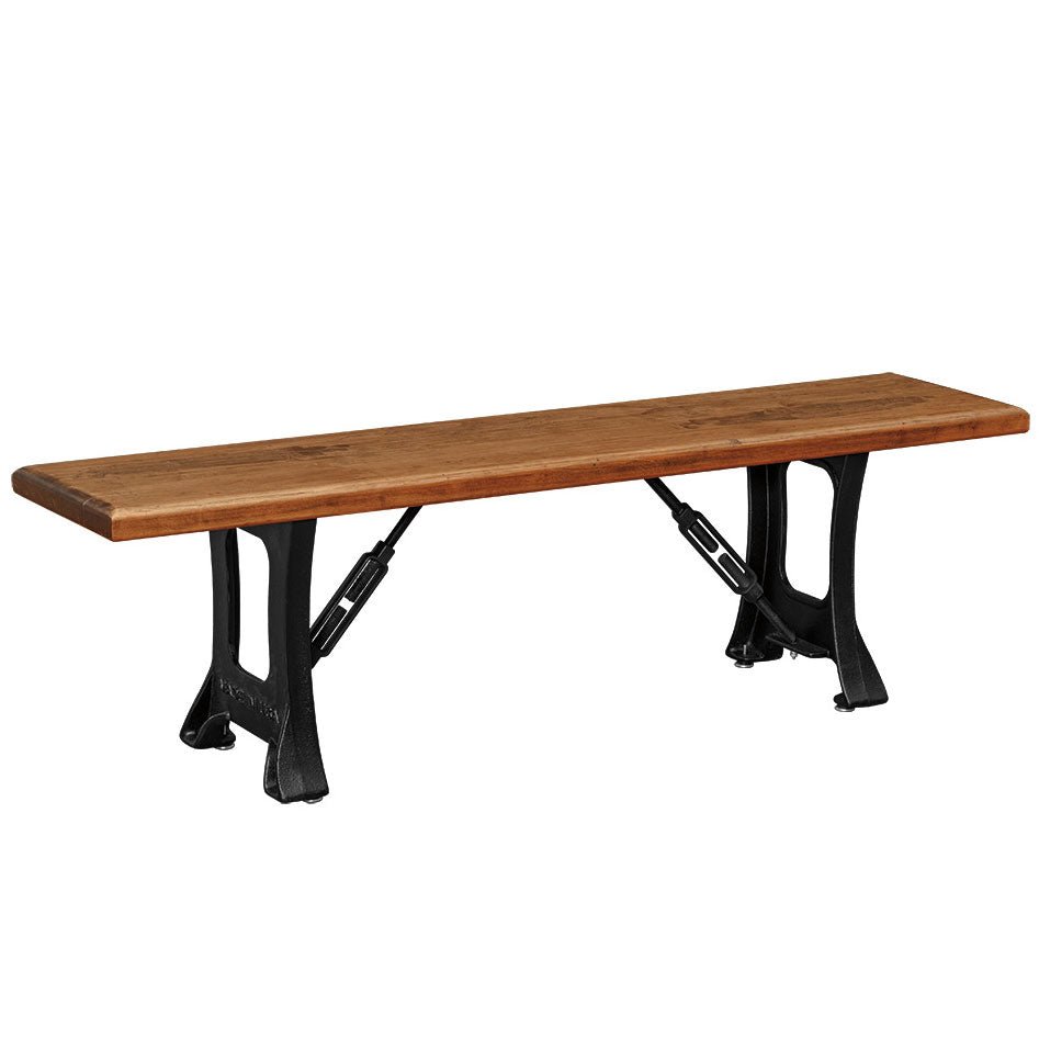 Cast Iron Plank Top Bench - snyders.furniture