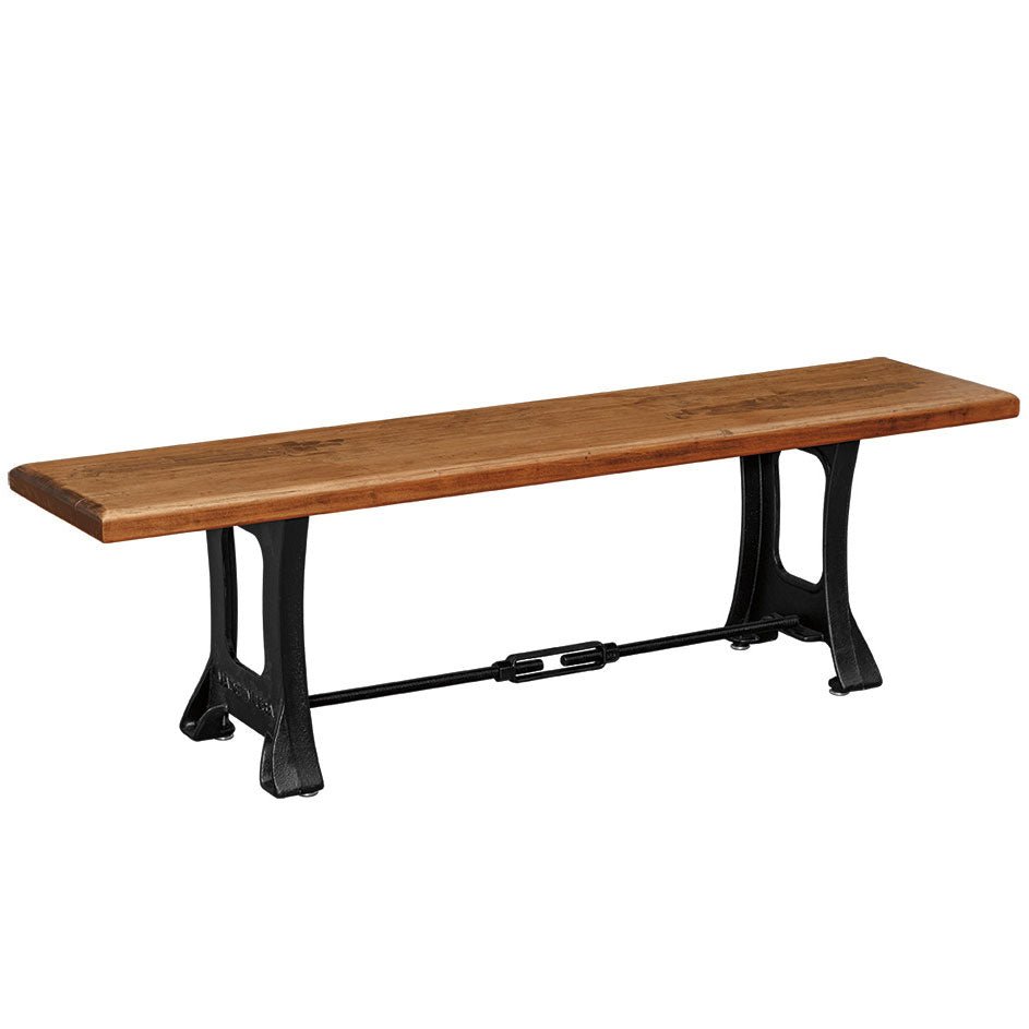 Cast Iron Plank Top Bench - snyders.furniture