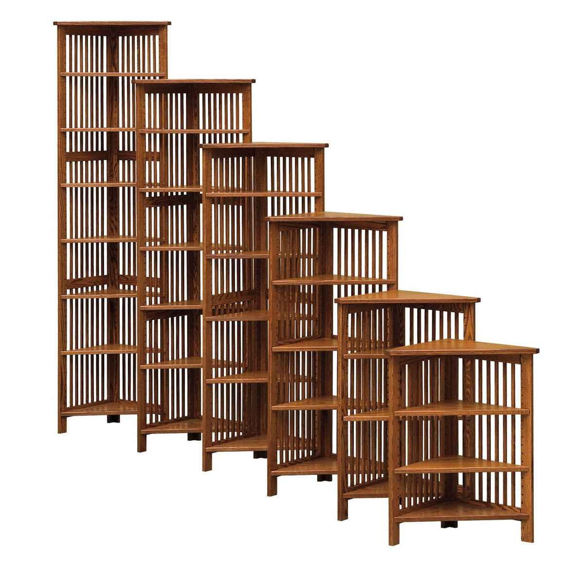Country Mission Large Corner Bookcase - snyders.furniture