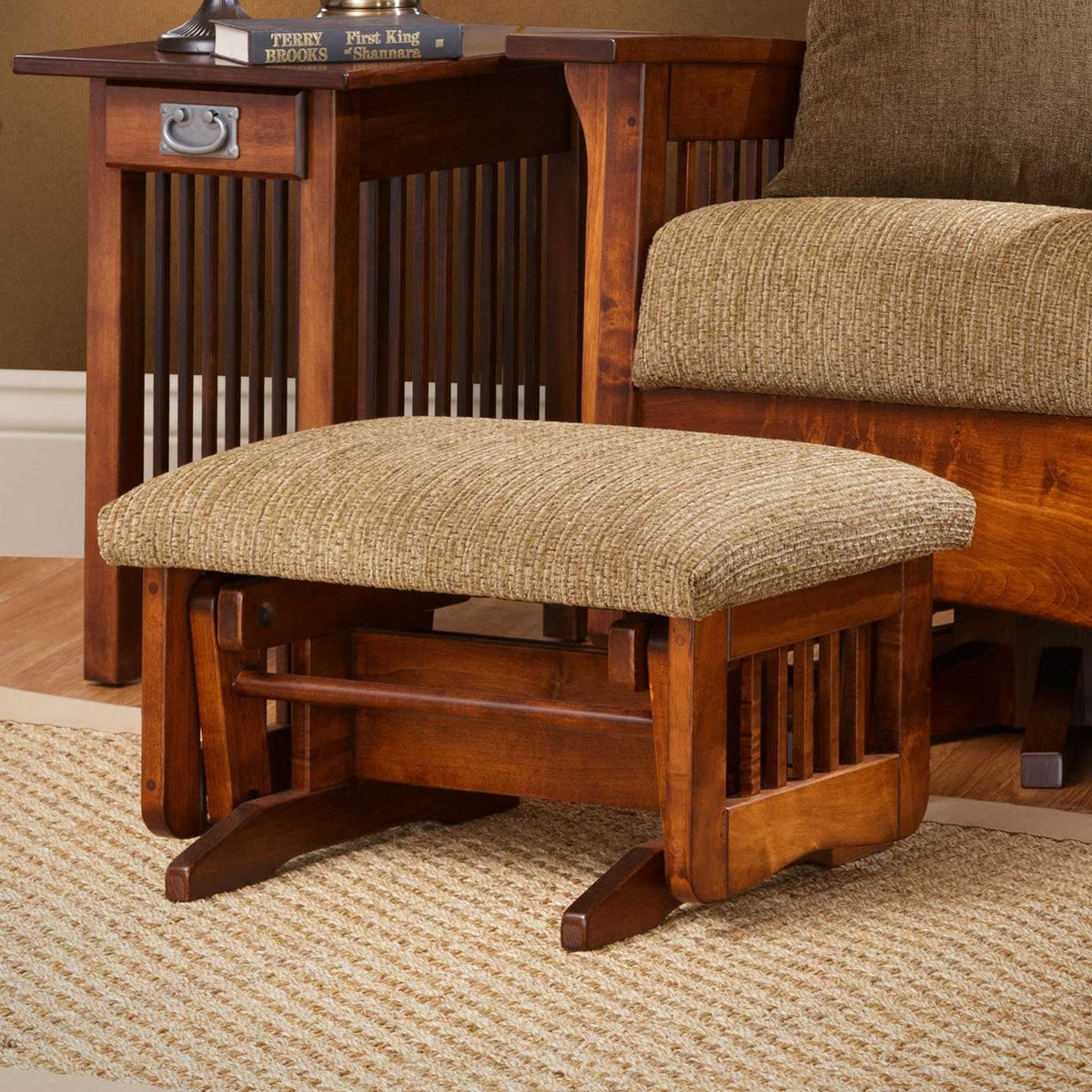Amish Craftsman Glider Ottoman - Main Image