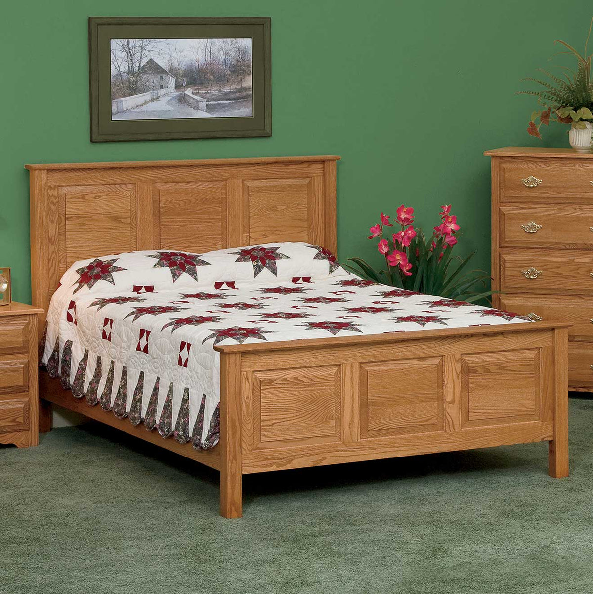 Eden Amish Shaker High Panel Bed - snyders.furniture