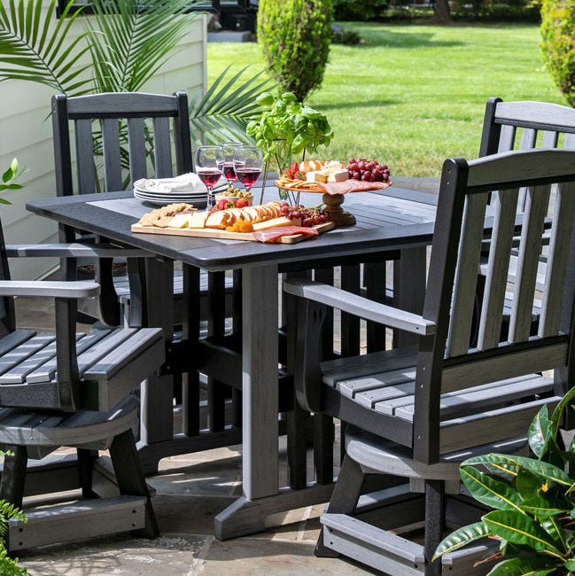 English Garden Amish 43" Square Poly Patio Counter Table - snyders.furniture