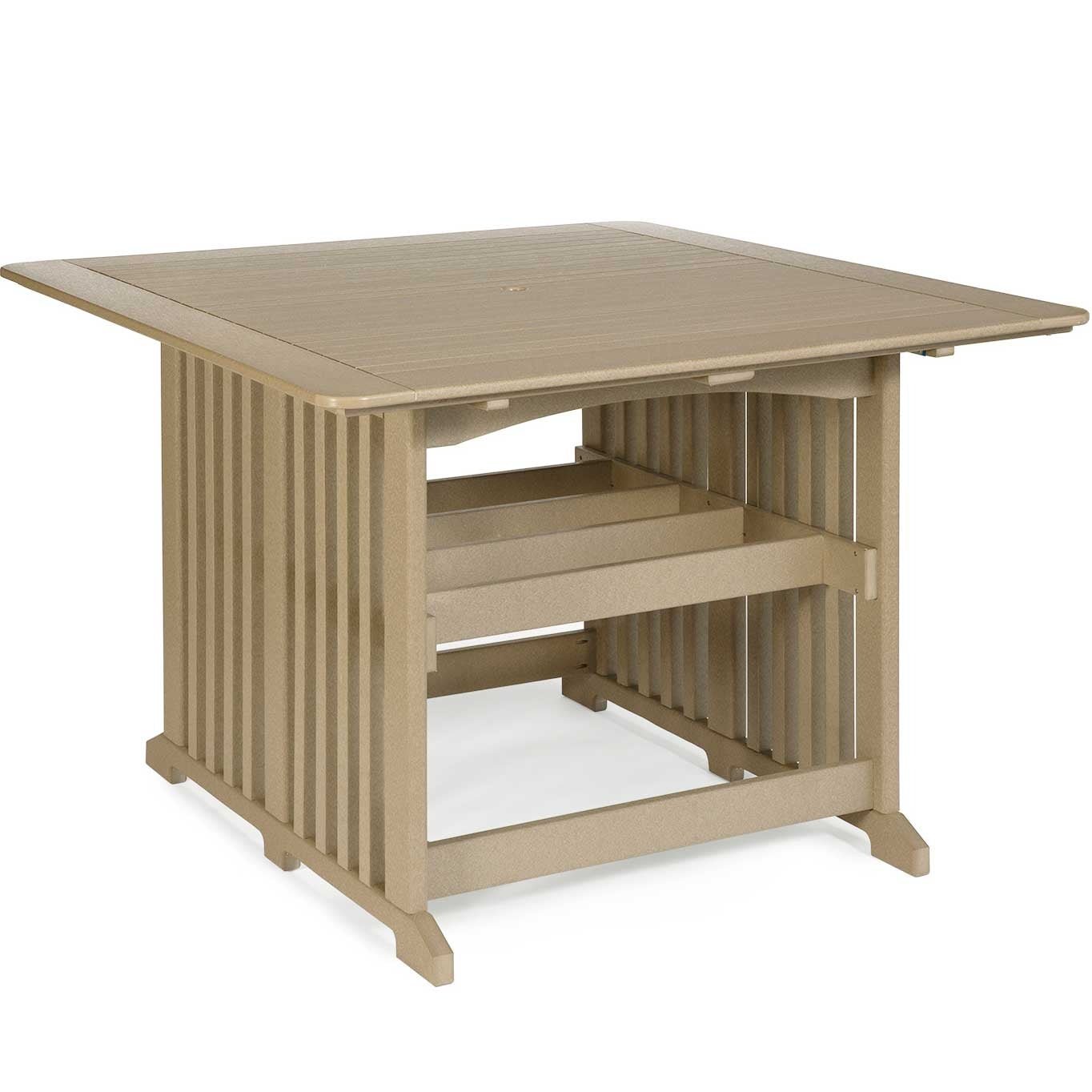 English Garden Amish 72" Square Poly Bar Table Leisure Lawns