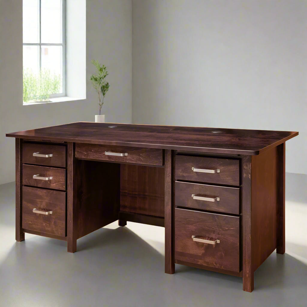 Eshton Amish Executive Desk - snyders.furniture