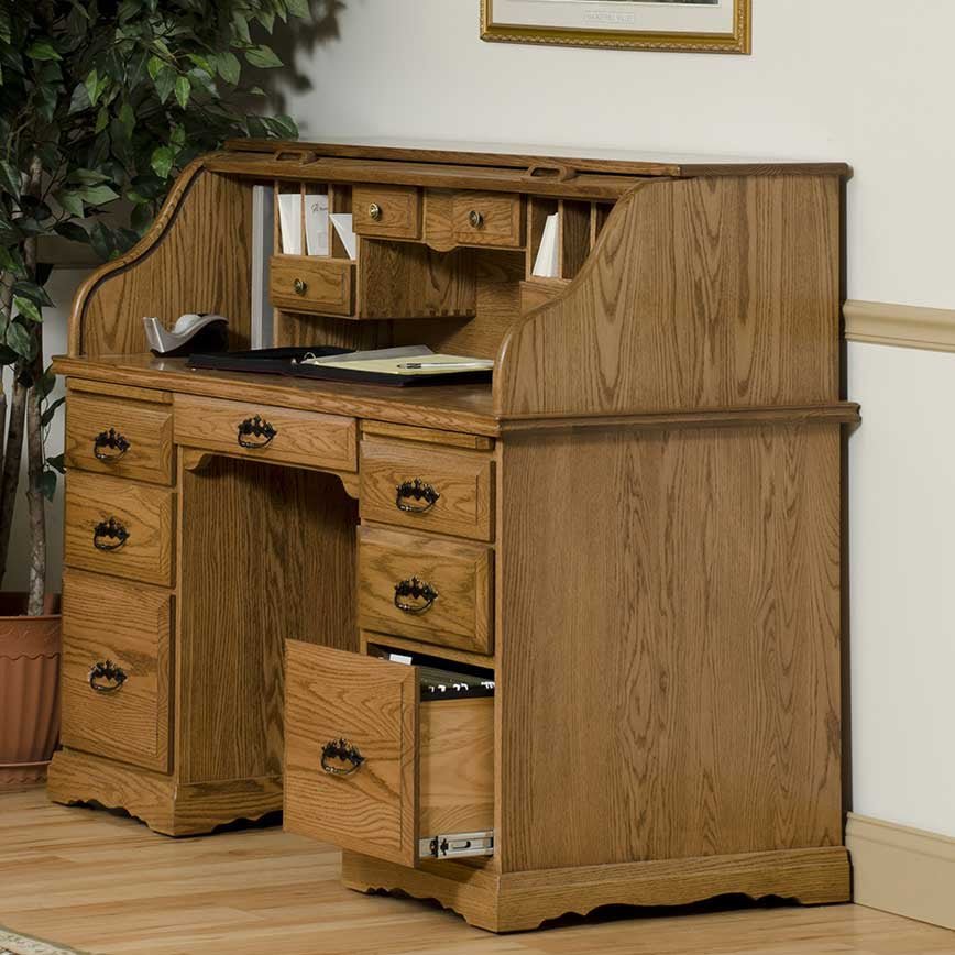 Heritage 55" Roll Top Desk - snyders.furniture
