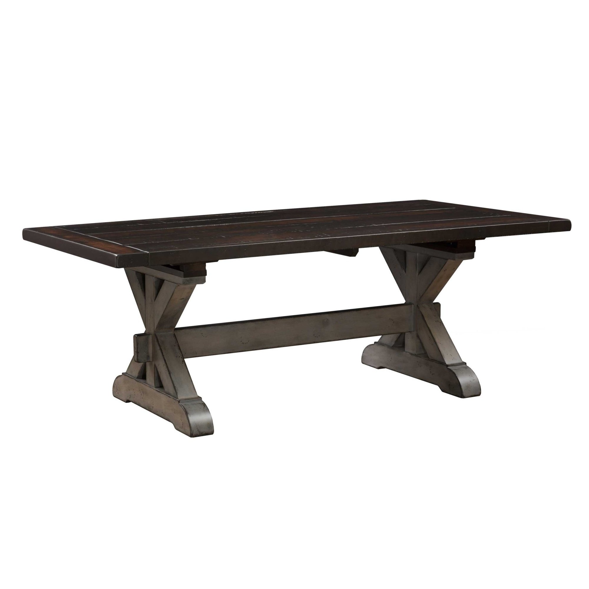 Hudson Amish Solid Wood Trestle Table - snyders.furniture