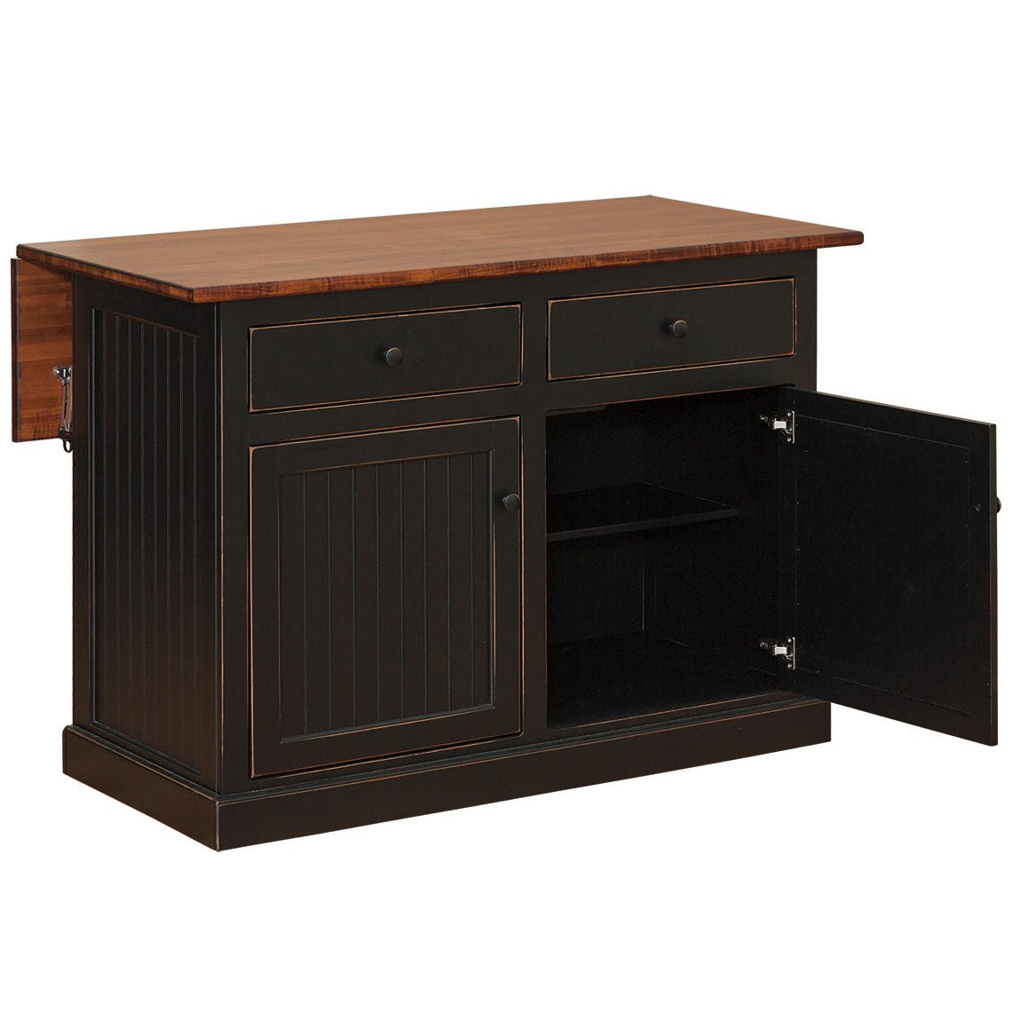 Amish Made Kitchen Island with Dropleaf Amish Furniture Lancaster PA