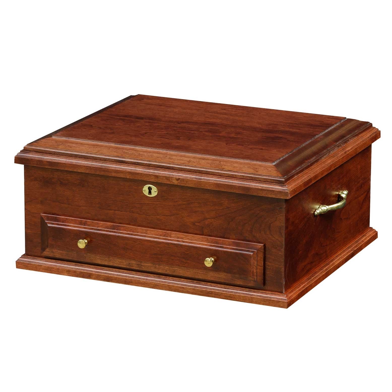 Amish Large Solid Wood Jewelry Chest with Drawer display picture 1