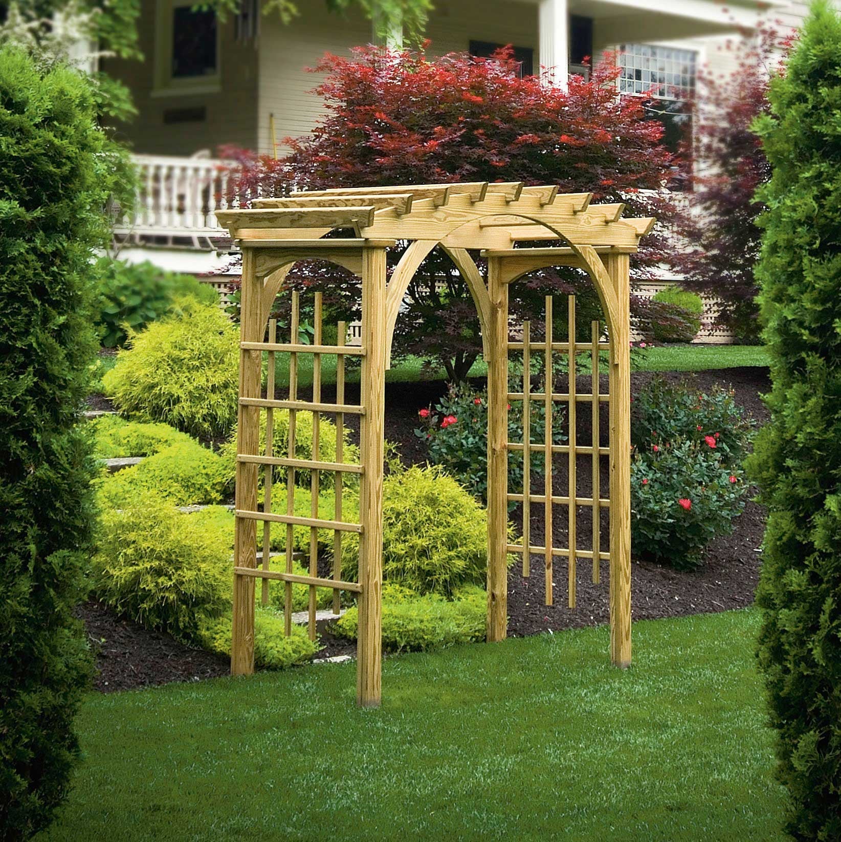 Large Roman Arch Arbor - snyders.furniture