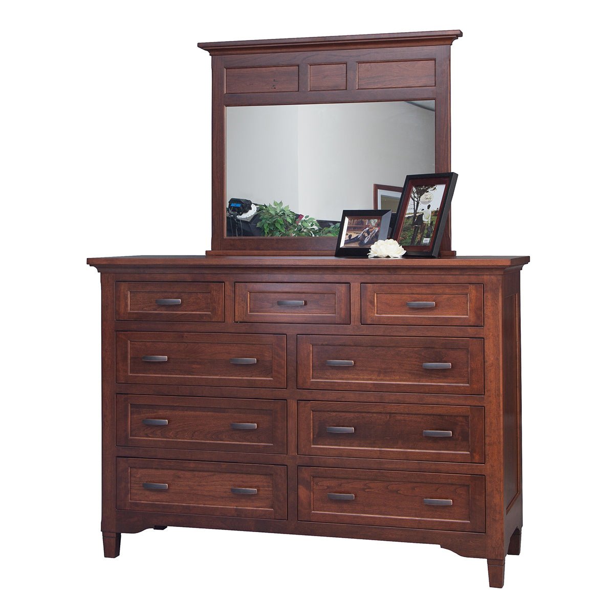 brown dresser with hutch Pierce Brushed Brown Tall Dresser with Hutch