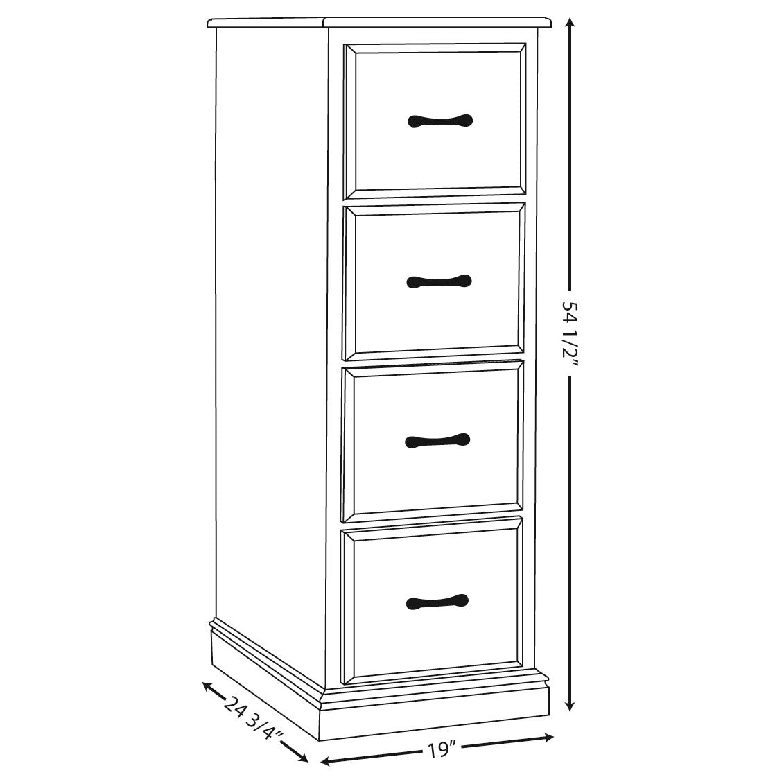 Luxwood 4 Drawer File Cabinet - snyders.furniture