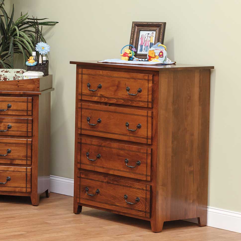 4 drawer chest dresser Amish Madison Kid's 4-Drawer Chest