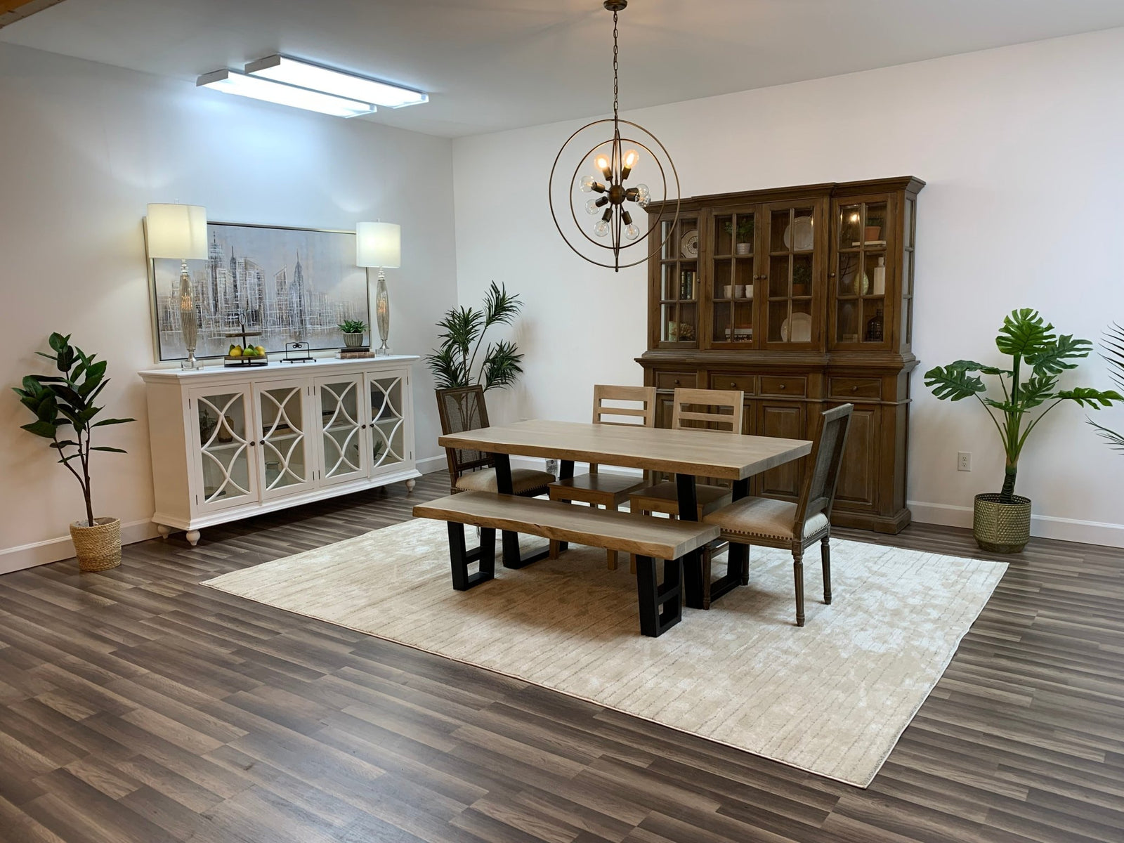 Malcolm Acacia 72' Live Edge Dining Table - New White Wash - snyders.furniture