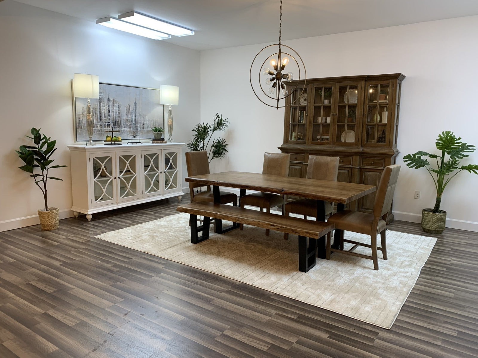 Malcolm Acacia 84" Live Edge Dining Table - Natural - snyders.furniture