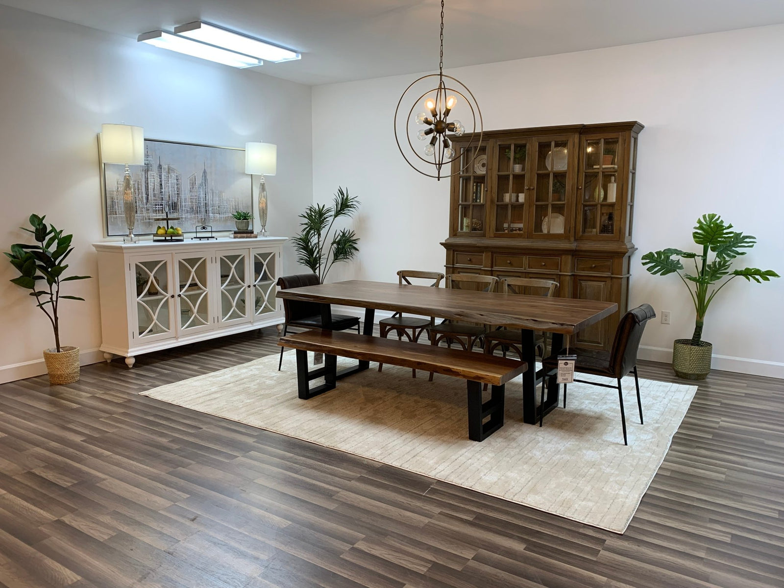 Malcolm Acacia 96" Live Edge Dining Table - Natural + Gray - snyders.furniture