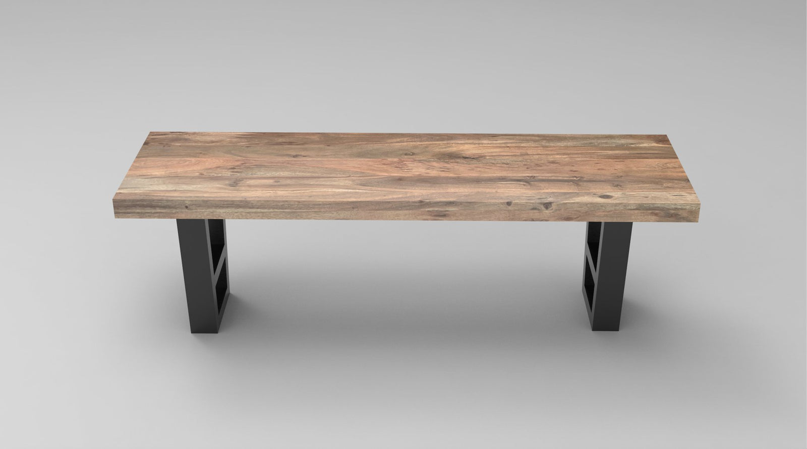 Maxwell 60" Acacia Dining Bench - Natural + Smoke - snyders.furniture