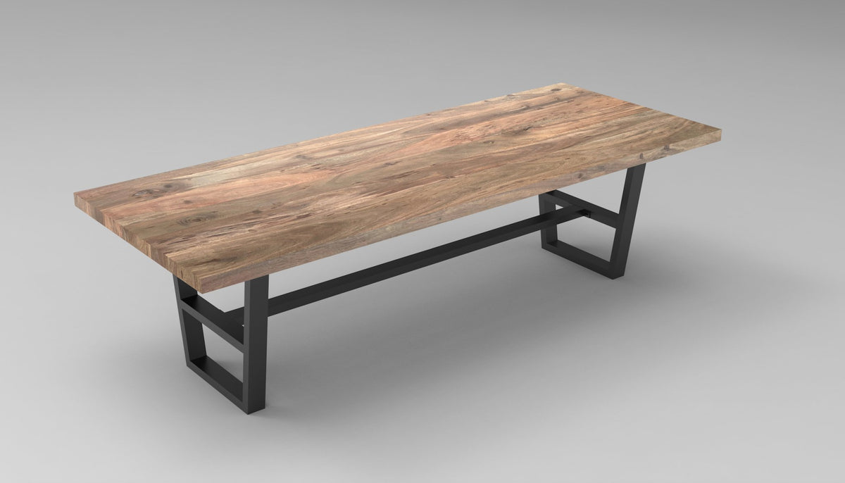 Maxwell Acacia 108&quot; Dining Table - Natural + Smoke - snyders.furniture