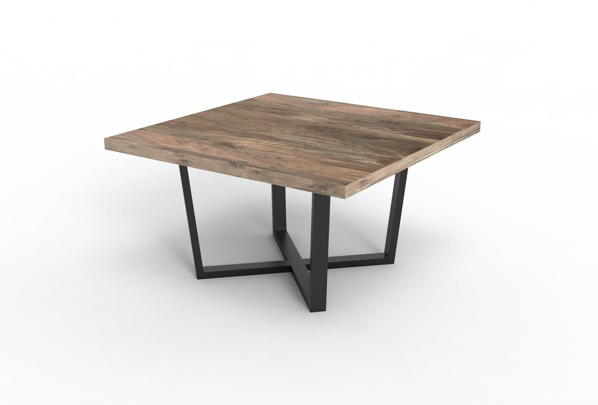 Maxwell Acacia 54&quot; Square Dining Table - Natural + Smoke - snyders.furniture