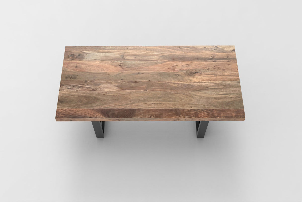 Maxwell Acacia 72&quot; Dining Table - Natural + Smoke - snyders.furniture
