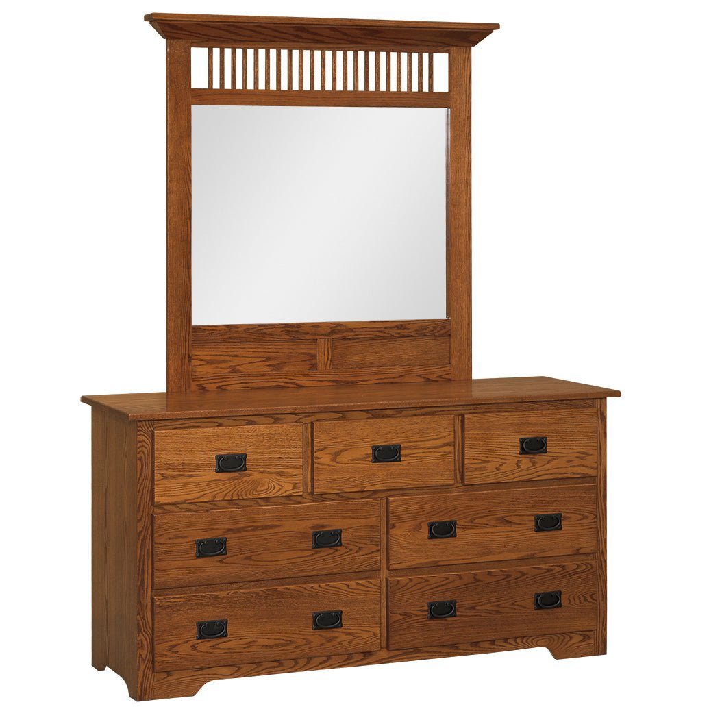 Mission Amish Solid Wood 7-Drawer 63" Dresser - snyders.furniture