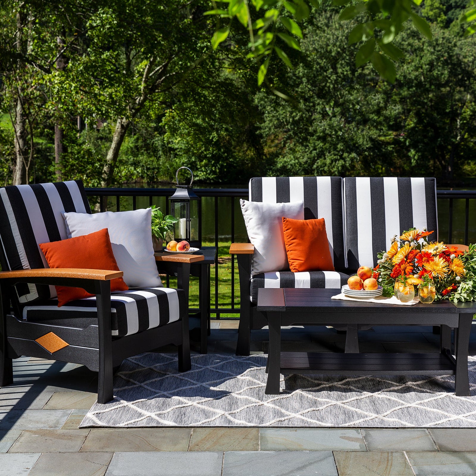 Mission Colonial Loveseat Set Leisure Lawns