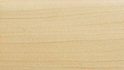 Natural maple wood sample plank in light cream with faint tan grain lines and a smooth clear finish