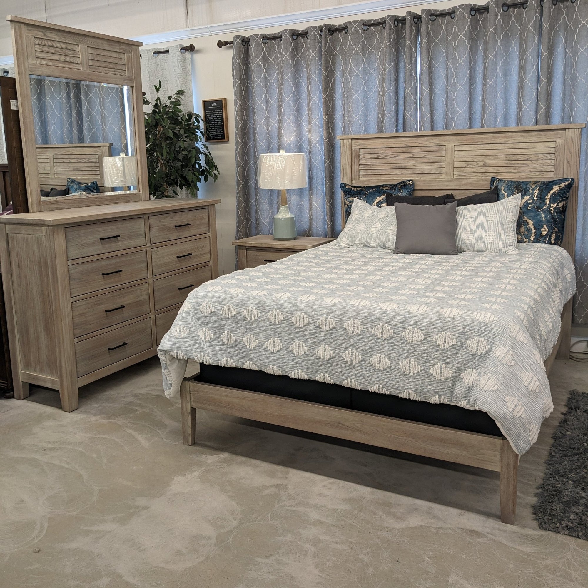 Oreland Louver Bedroom Set l In-Stock - snyders.furniture