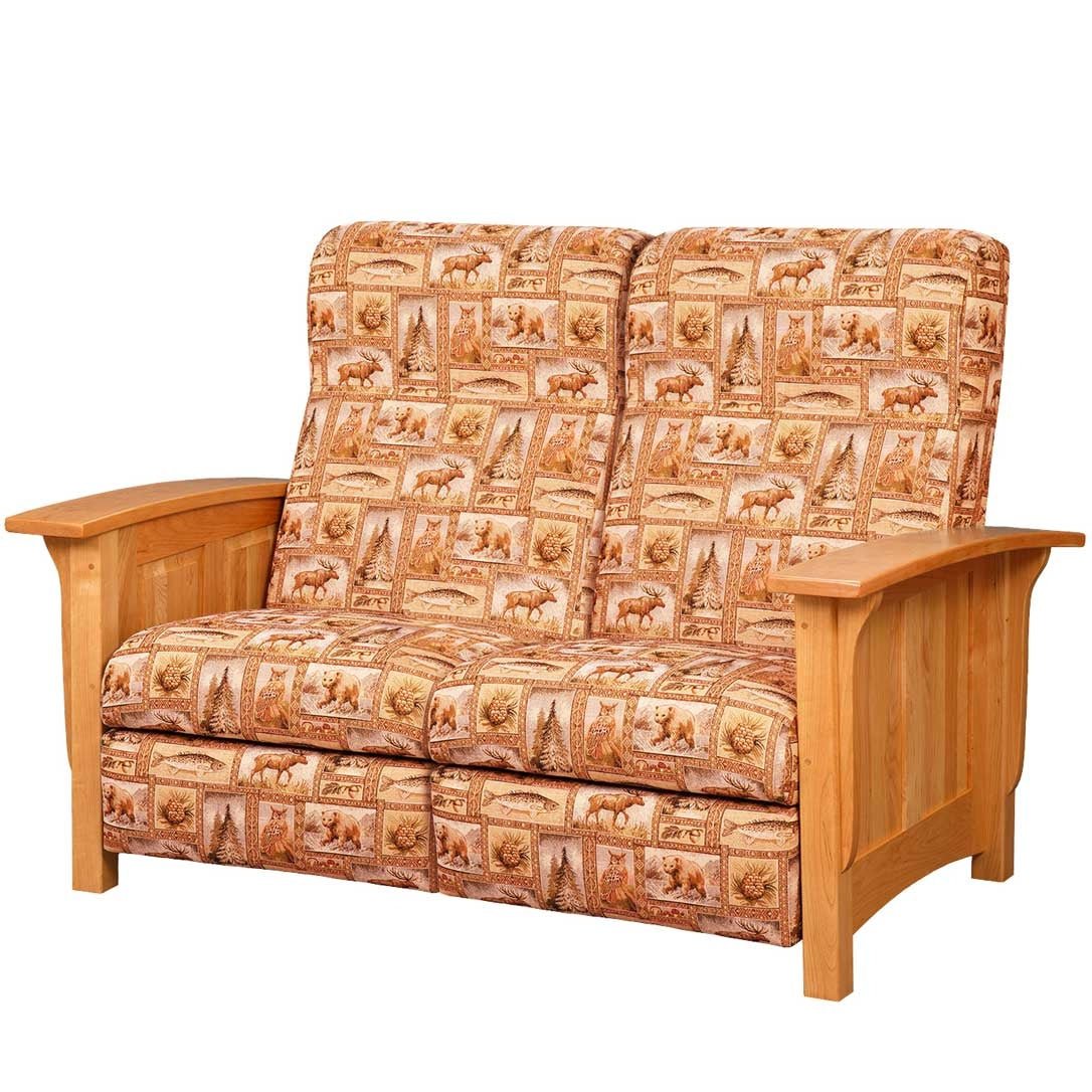 Amish Paneled Mission Recliner Loveseat - snyders.furniture